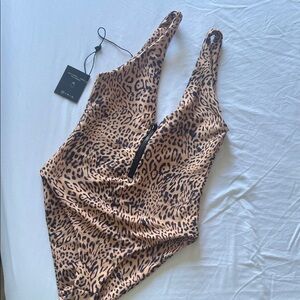 Skatie Leopard Print One Piece Swimsuit